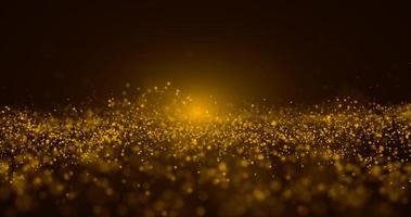 Abstract Gold Particle and gold bokeh background photo