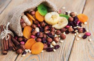 Mixed dried fruits photo