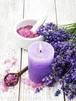 Spa products with lavender photo