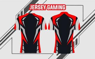 diseño de impresión de jersey para pantalla de maqueta delantera y trasera de juegos de e-sport vector