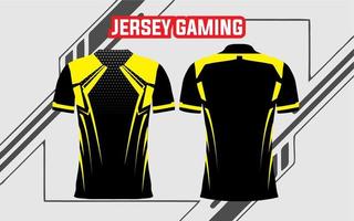 jersey printing design for e-sport gaming front and back mock-up display vector