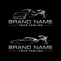 car and motorcycle logo vector