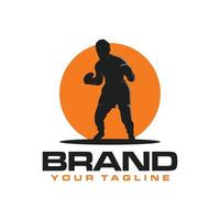 boxer sport logo vector