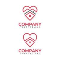 house love logo vector