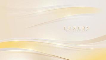 Elegant golden curve with glittering light effect decoration. Modern abstract background design. vector