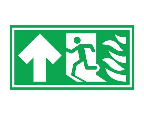 Emergency Fire Exit Sign , Warning Sign Exit Door Vector Illustration