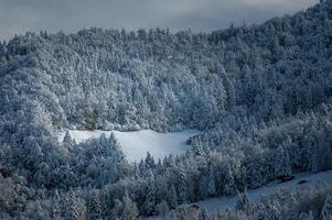 Mountains after  snowfall photo