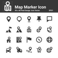 vector de ubicación de icono de marcador de mapa