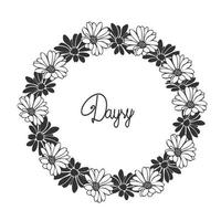 Daisy fflower element hand drawn vector