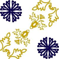 azulejo azul y amarillo para la decoración vector