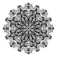 Mandala spirit black lase for coloring vector