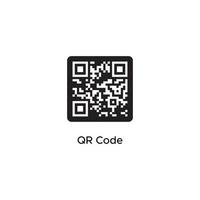 vector de icono de código qr aislado sobre fondo blanco