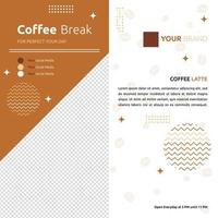 Coffee Cafe Social Media Post Template Online Promotion Photo Space vector