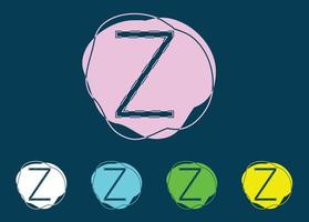 Z letter logo and icon design template vector