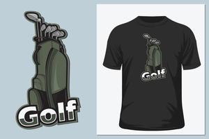 camiseta de ilustración de vector de golf