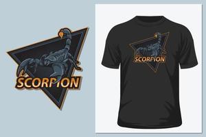 Scorpion t shirt. vector illustration