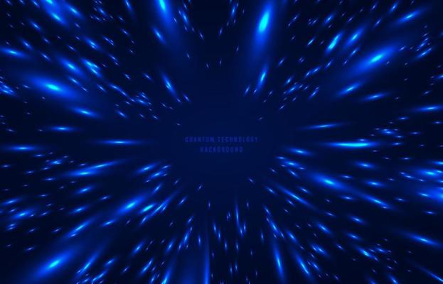 Abstract quantum science of blue glitter technology template. Center space fo headline text background. Illustration vector