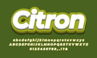 green soft dark  3d text effect vector