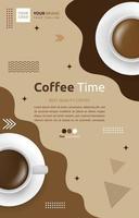 Coffee Shop Cafe Social Media Post Template Promotion Flyer Brochure vector