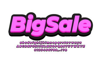 Big Sale discount promotion  3d pink black vector