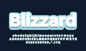 cyan  with white 3d font effect or text effect design vector