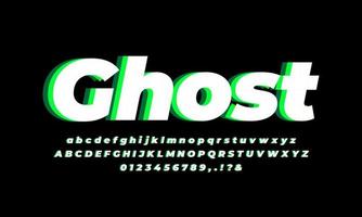 ghost vivid text effect design vector