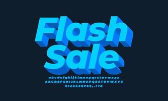 Flash Sale discount promotion 3d  blue light vector