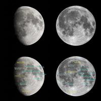 Moon atlas, Latin and English names photo