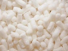 White polystyrene beads background photo