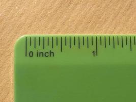 green plastic imperial ruler photo