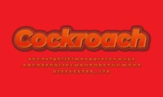 cockroach color text effect  design template vector