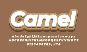 camel color 3d color text effect vector