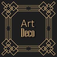 black background art deco frames vector