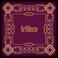 background art deco frames style vector