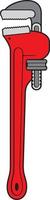 Plumber Pipe Wrench Vector Illustration