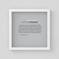 3D picture  square frame design. vector