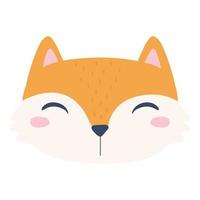 cute fox face vector