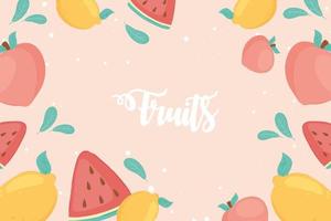 estilo de banner de frutas vector