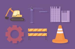 icons set construction vector