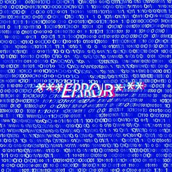 código binario distorsionado en azul vector