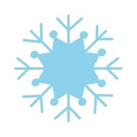 blue snowflake winter vector