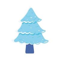 árbol de invierno nieve vector