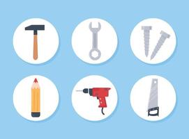 tools icon set vector