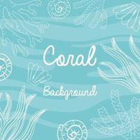 coral decoration background vector