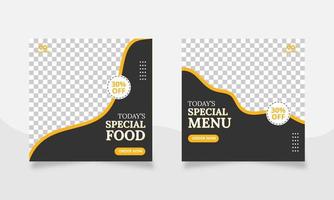 food social media post design template Premium Vector