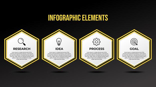 Presentation business infographic template with 4 options vector