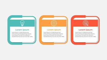 plantilla de diseño infográfico vectorial con 3 opciones o pasos vector