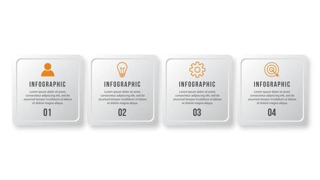 Presentation business infographic template with 4 options vector