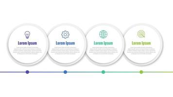 Presentation business infographic template with 4 options vector