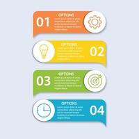 Presentation business infographic template with 4 options vector